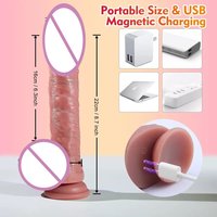 Realistischer Schub dildo mit versenkbaren Einzieh-und Heiz funktionen stimuliert das G-Punkt-Sexspielzeug für Klitoris und Anus für Erwachsene