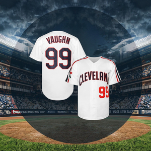 Camicia da uomo <span class=keywords><strong>Ricky</strong></span> Vaughn 99 film da Baseball maglia sportiva giovanile blu scuro grigio bianco Plus Size Hip Hop Baseball Softball - Product Image 1