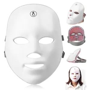 Masque de thérapie 7 couleurs lumière LED rouge bleu Anti-âge rajeunissement de la peau du visage Rechargeable usage domestique masque LED soins de beauté du visage