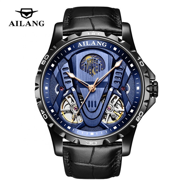 2026 Newest Hot Selling Double Tourbillon Mechanical Watch Men's Fashion Sports Moon Phase 3Bar Waterproof Automatic Custom Logo