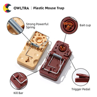 [OWLTRA] Vente flash : Piège à souris automatique en plastique pour la maison et la cuisine, appât, piège à rongeurs à ressort, piège à souris réutilisable, tueur de souris