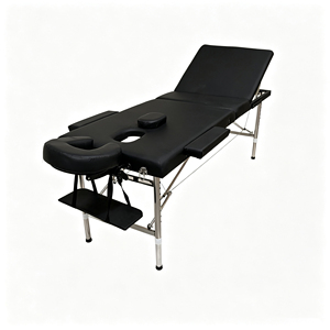 Table <span class=keywords><strong>de</strong></span> massage pliable à 3 sections avec pieds en acier inoxydable et appui-tête réglable pour <span class=keywords><strong>tatouage</strong></span> - Product Image 4