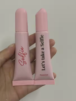Emballage de baume à lèvres en plastique rose de luxe personnalisé, tube de rouge à lèvres vide, conteneur à presser avec bouchon à vis et impression sérigraphique