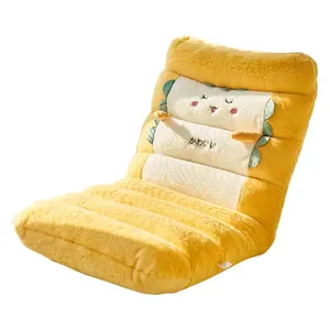 Cuscino da pavimento in peluche per balcone, lettura, con schienale integrato, divano pigro da camera da letto, cuscino spesso regolabile - Product Image 2