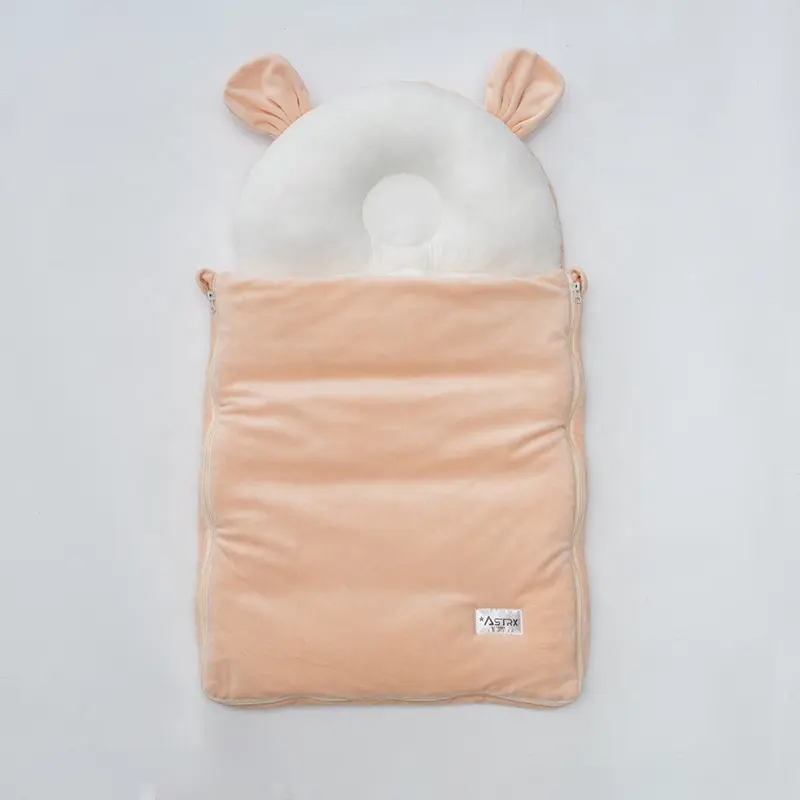 नरम सूती बेबी स्लीपिंग बैग बेबी स्लीप बोरी ज़िप सांस लेने योग्य OEM बच्चा स्लीप बैग