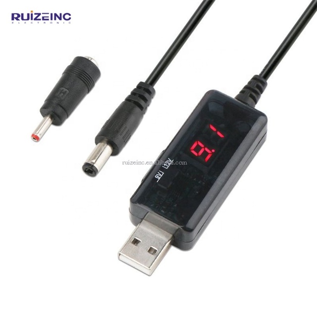 DC DC 5V to 9V 12V 2A USB Step up Boost Converter power cable 5.5*2.1mm For Router LED Strip Li