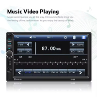Reproductor MP5 para coche Podofo 2Din, radio para coche, estéreo para coche, autorradio con pantalla táctil de 7 pulgadas, audio BT, USB, AUX 7018B, venta al por mayor, stock UE