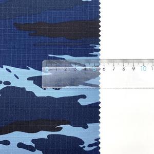Poliéster algodón estampado camuflaje azul oscuro Ripstop tela para ropa de trabajo táctica al aire libre ropa - Product Image 5