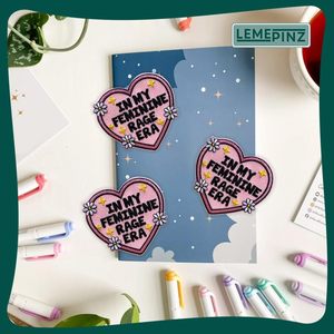Patch brodé thermocollant « In My Feminine Rage Era Heart » de 3 pouces pour chapeaux, vêtements et sacs à dos - Product Image 2