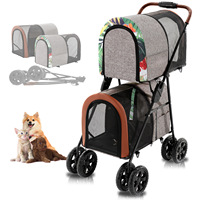Offre Spéciale Poussette Pliable Colorée Personnalisable Double Couche avec Chariot Transporteur Séparable