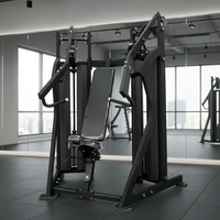 Banc de musculation isolaté réglable en acier avec système de poids pour usage commercial - Entraînement de la force des bras et du dos