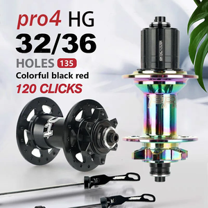 Moyeu de <span class=keywords><strong>roue</strong></span> de vélo <span class=keywords><strong>VTT</strong></span> en alliage, avant et arrière, frein à disque Shimano XD, noir et rouge, <span class=keywords><strong>montage</strong></span> 8 9 10 11S, roulement étanche - Product Image 4