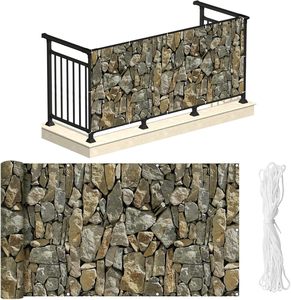 Tak <span class=keywords><strong>PVC</strong></span> <span class=keywords><strong>Balcon</strong></span> Écran de confidentialité Couverture de <span class=keywords><strong>balcon</strong></span> décorative avec corde en nylon Balkon Sichtschutz - Product Image 3