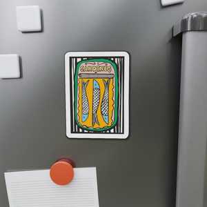 Aimant de réfrigérateur rectangulaire en étain à relief surélevé, personnalisable avec illustration de destination, pour les boutiques de <span class=keywords><strong>tourisme</strong></span>, commande en gros - Product Image 3