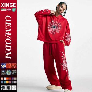 Conjunto de Sudadera y Pantalones Deportivos de Alta Calidad 2025, Estampado Gráfico Serigrafiado, Logotipo Personalizado, Pantalones Deportivos y Sudadera con Capucha - Product Image 1