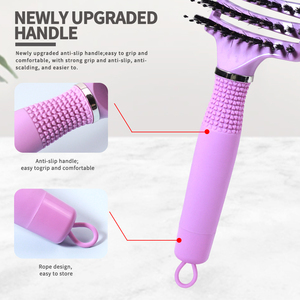 <span class=keywords><strong>Brosse</strong></span> à <span class=keywords><strong>cheveux</strong></span> démêlante incurvée et ventilée en poils <span class=keywords><strong>de</strong></span> <span class=keywords><strong>sanglier</strong></span>, personnalisable avec logo, pour usage domestique - Product Image 3