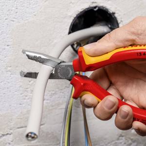 KNIPEX 13 46 165 Pelacables aislado con empuñaduras multicomponentes, probado por VDE, cromado, 165 mm - Product Image 5