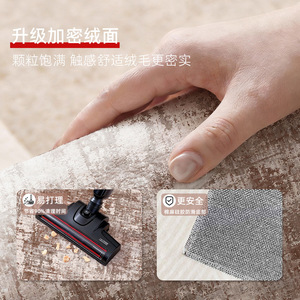 Alfombra minimalista moderna de color sólido, rectangular, de fibra de poliéster, resistente a las manchas, para sala de estar, dormitorio, uso doméstico - Product Image 5