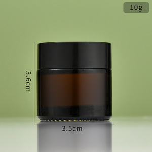 Wholesale in Stock Eco-friendly Leak-proof Glass Cream Jars 5g-30g Face Cream Containers Screw <b>Cap</b> Round Jars - Product Image 2