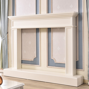 अनुकूलित 2.2 मीटर यूरोपीय शैली आधुनिक लकड़ी के मैटल फायरप्लेस टीवी स्टैंड लिविंग रूम सजावटी कैबिनेट 65 "+ फिट दीवार घुड़सवार - Product Image 5