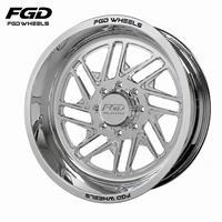 Jantes en alliage d'aluminium forgé FGD Custom Gloss Silver Super Single 8x6.5 8x170 8x180 22 24 26 pouces pour camions GMC Ford Chevy