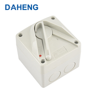 Interrupteur isolateur miniature monophasé Daheng DHF-35 35A, 1 pôle, étanche, rotatif, norme IP66, matériau PC, 250V, résidentiel