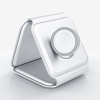 Support de chargeur sans fil magnétique adaptatif trois-en-un pour Apple Watch et téléphones mobiles Nouvel adaptateur d'alimentation 9V/2A