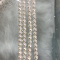 Perles d'eau douce naturelles presque rondes de 6 ~ 7mm perles en vrac perles de grain léger