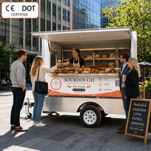 Remorque alimentaire mobile personnalisée Etodevice de 8,2 pieds, cuisine commerciale entièrement équipée, remorque de camion-restaurant à vendre - Product Image 1