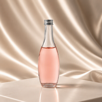Bouteilles en verre pour boissons de 100 ml à 500 ml avec bouchon à vis, transparentes, service de gravure, pour diffuseur de parfum, thé, jus de fruits, lait