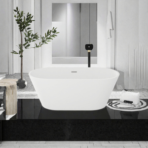 Vasca da Bagno Freestanding per 2 Persone, Profonda, in Acrilico Bianco, per Uso Interno, con Terapia ad Aria, Garanzia di 5 Anni - Product Image 2