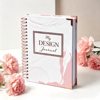 Carnet de notes personnalisé à spirale, design élégant, coins en métal doré de haute qualité, carnet personnalisé, agenda quotidien