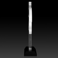 Trophée d'arbre en cristal clair Noble avec mots arabes personnalisés Logo gravé cadeau religieux Business récompenses islamiques artisanat à la main