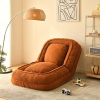 Fauteuil Pliant Moderne Minimaliste, Chaise de Sieste Individuelle, Fauteuil Inclinable pour la Maison, le Balcon ou le Bureau, Siège en Tissu avec Mousse Haute Élasticité