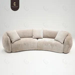 Sofá minimalista moderno de tela de nube, diseño de moda, sofá de tela con marco de madera para sala de estar