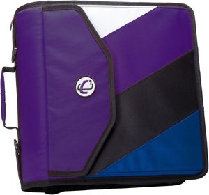 BSCI Factory Wholesale Factory Sized Zip Tab 4-Inch 3 D-<b>Ring</b> Zipper <b>Binder</b> with 5-Tab File <b>Folder</b>, Red - Product Image 1