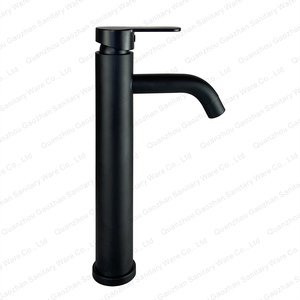 Chất lượng cao New phong cách boong gắn màu đen cao phòng tắm Thác Lưu vực bồn rửa Mixer vòi vòi vòi nước - Product Image 1