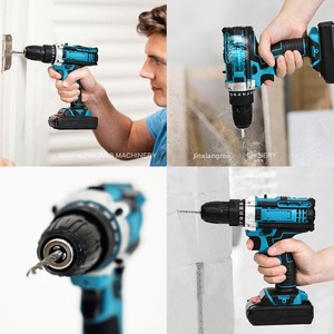 Perceuse sans fil 21V multifonctionnelle à moteur à balais avec mandrin universel, kit de perceuse lithium-ion pour le commerce international - Product Image 2