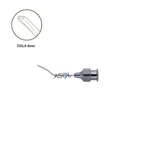 Spatule hydrodissectrice McIntyre 23G à pointe aplatie réutilisable, canule ophtalmique
