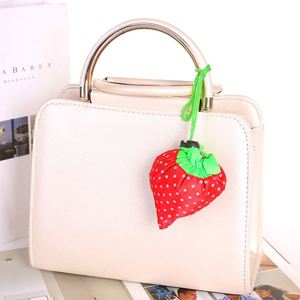 1Pcs Reusable Cute Large Strawberry <b>Zipper</b> Closure Portable Eco-friendly Shopping Vegetable Fruit <b>Tote</b> <b>Nylon</b> <b>Bag</b> - Product Image 3