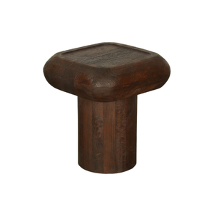 Table d'appoint en manguier massif sablé avec plateau décoratif en bois pour le salon et les meubles de maison - Product Image 5