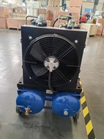 Compresseur d'air mobile intégré lubrifié de petite taille 7,5 kW à aimant permanent à vis avec réservoir double 120L 60L+60L