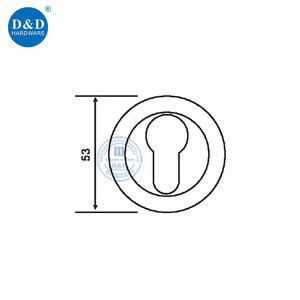 D & D Accesorios de hardware Tipo de rosca de acero inoxidable Cerradura de cilindro Agujero de llave Escudo Cerradura de puerta Escudo - Product Image 6