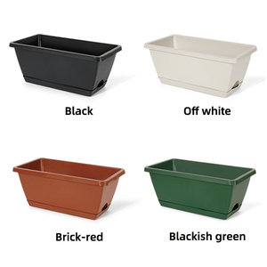 Hợp Thời Trang Màu Trắng Chậu Hoa Với Tấm Lớn Hình Chữ Nhật Trồng Nhà Vườn Dài Trong Nhà Nhựa Hoa Chậu - Product Image 2