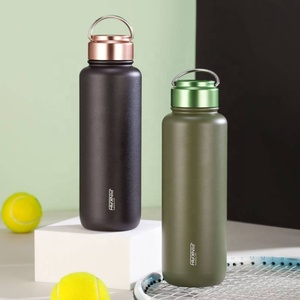 PINKAH Bouteille isotherme en acier inoxydable à double paroi personnalisée 22/25/33 oz, bouteille d'eau potable, thermos avec poignée pour l'extérieur - Product Image 4