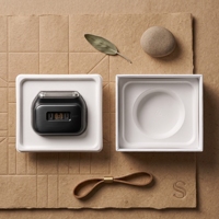 Boîte d'emballage pour lunettes en pulpe moulée durable, étui à lunettes écologique personnalisé