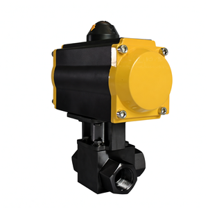 Vanne à bille en acier inoxydable 304 COVNA DN25 1 pouce 3 voies à port en L 3000 PSI haute pression avec actionneur pneumatique - Product Image 4