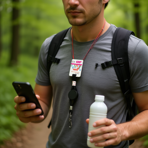 อุปกรณ์เสริม Ilan สายคล้องคอขนาด 23.5 ซม. พร้อมคลิปสำหรับใส่โทรศัพท์และที่วางขวดน้ำ - Product Image 2