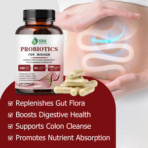 Hot Sale Probiotic for Women Capsules with Prebiotics Fiber Blend Promotes Nutrient Absorption Supports Colon Cleanse Capsules - Product Image 3
