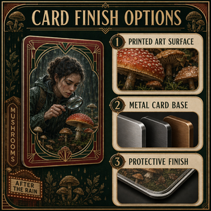 Tarjeta Coleccionable <span class=keywords><strong>de</strong></span> Metal con Impresión HD Personalizada, Diseño <span class=keywords><strong>de</strong></span> Hongos Después <span class=keywords><strong>de</strong></span> <span class=keywords><strong>la</strong></span> Lluvia, Tarjeta <span class=keywords><strong>de</strong></span> Recuerdo <span class=keywords><strong>de</strong></span> Acero Inoxidable <span class=keywords><strong>de</strong></span> Lujo para Amantes <span class=keywords><strong>de</strong></span> <span class=keywords><strong>la</strong></span> Naturaleza - Product Image 6